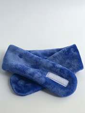 Косметическая повязка на голову с липучкой, васильковая