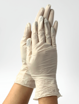 Перчатки нитриловые (размер L) белые 4г Medicom, 100 шт/уп