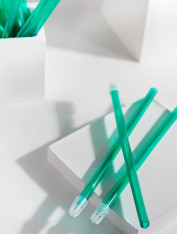 Слюноотсос пластиковый, зеленый (100шт/уп)