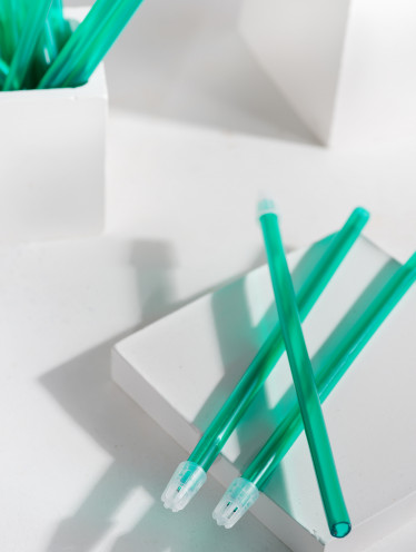 Слюноотсос пластиковый, зеленый (100шт/уп)