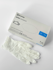 Перчатки латексные с пудрой (размер М) Mercator Medical, 100шт