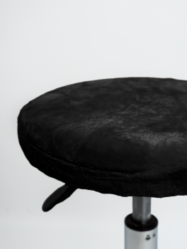 Чехол на стул для мастера (плюшевый), черный