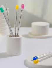 Слюноотсос пластиковый, прозрачный (100шт/уп)