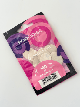 Сменные файлы для педикюрного диска (180 грит) белые Staleks Pro PodoDisc M (50 шт)