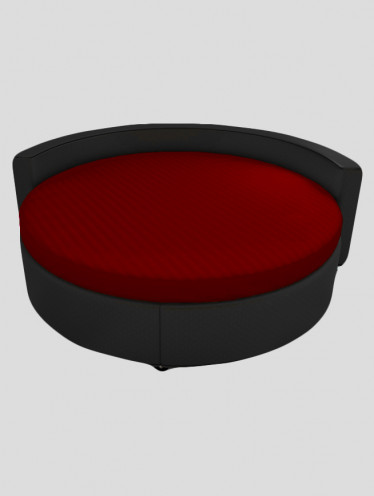 Простынь на круглую кровать 200 см, САТИН, Бордо