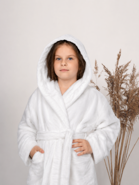 Халат детский плюшевый (300 г/м²), размер 104-116 см (4-6 лет) CHILA™