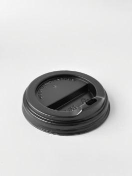 Крышки черные D=76мм для бумажных стаканов 250 мл (50 шт/уп)