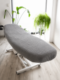 Сірий махровий чохол на косметологічну кушетку CHILA™ 90×210 см (100% бавовна)