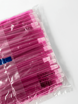Слюноотсос пластиковый, розовый (100шт/уп)
