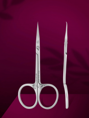 Ножницы профессиональные с крючком для кутикулы Staleks Pro Exclusive 21 Type 1 Magnolia