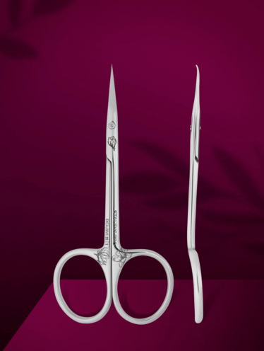 Ножницы профессиональные с крючком для кутикулы Staleks Pro Exclusive 21 Type 1 Magnolia