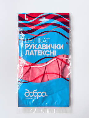 Рукавички латексні делікат (розмір L) "Добра господарочка"