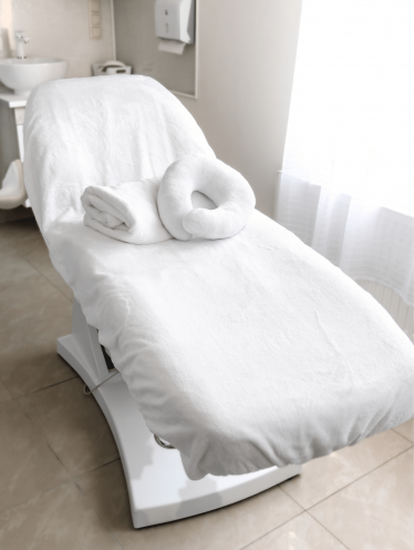 Чехол на кушетку плюшевый 90*210см, белый (300 г/м²)