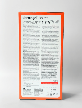 Рукавички латексні без пудри (розмір L) 5,5г/м² MERCATOR Dermagel Coated, 100шт