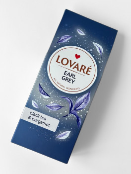 Чай чорний LOVARE 80г, листковий, "EАRL GREY"