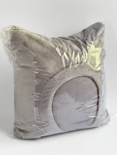 Чехол на кушетку с отверстием плюшевый, серый (300 г/м²)