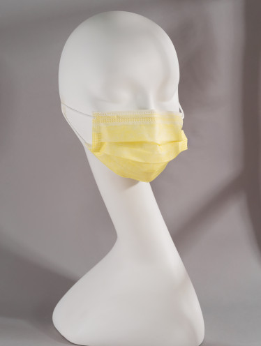 Маска одноразовая, ЖЕЛТАЯ
