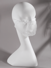 Набородник одноразовый с одной резинкой, белый (100 шт)