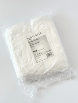 Набородник одноразовый с одной резинкой, белый (100 шт)