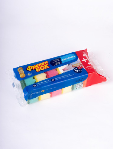 Губки для мытья посуды МАКСИМА (5+1 шт/уп)