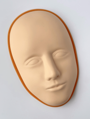 Тренировочное лицо для татуажа, силиконовое с подставкой