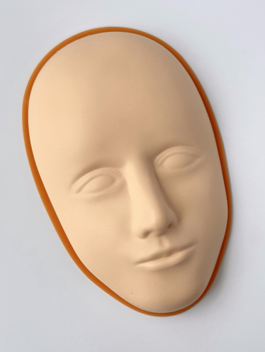 Тренировочное лицо для татуажа, силиконовое с подставкой