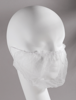 Набородник одноразовый с одной резинкой, белый (100 шт)