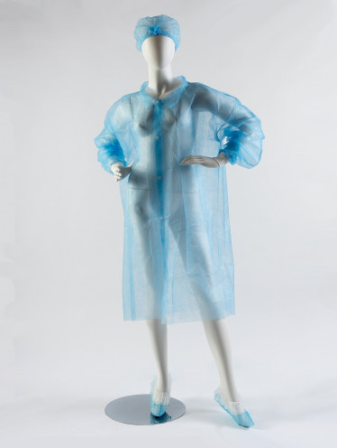 Комплект посетителя №3 (халат+шапочка+бахиллы)