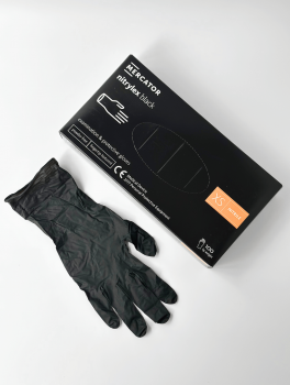 Перчатки нитриловые (размер ХS) черные 4г Nitrylex Mercator, 100 шт