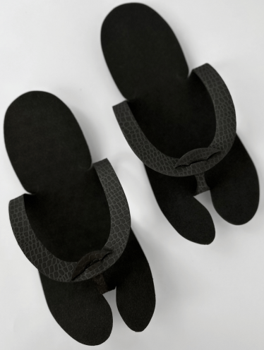 Тапочки-вьетнамки мужские "EVA", черные (25 пар)