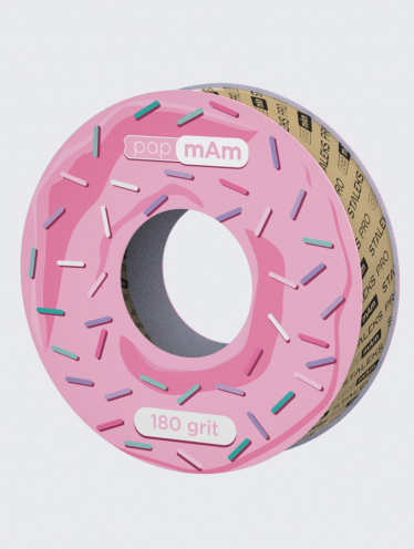 Запасной блок файл-ленты белый papmAm (180 грит) для пластиковой катушки Staleks Pro Expert ATSC-180w