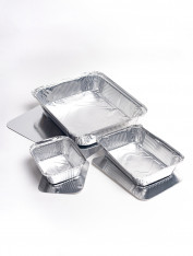 Ланч бокс контейнер + крышка алюминий 64L (100 шт/уп)