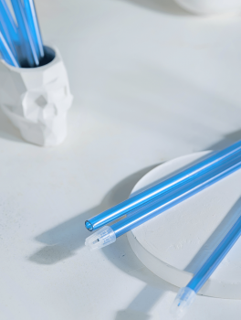 Слиновідсмоктувач пластиковий, блакитний (100шт/уп)