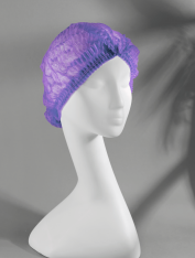 Шапочка одноразовая фиолетовая (100 шт)