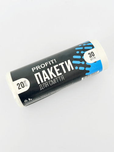 Пакеты для мусора 20л/30шт HD, ПРОФИТ