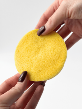 Спонж косметологический прессованный, желтый (12шт/уп)