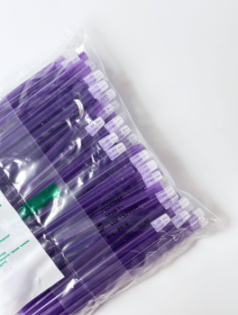 Слюноотсос пластиковый, фиолетовый (100шт/уп)