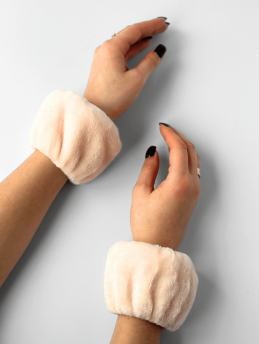 Напульсники, нарукавники для умывания, персиковые CHILA™