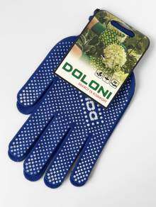 Рукавички робочі поліестер з мікроточкою ПВХ (повна поверхня) сині, розмір 10, 13 клас