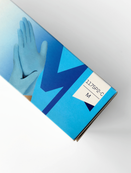 Рукавички нітрилові (розмір M) блакитні 3г Medicom Vitals SB, 100 шт