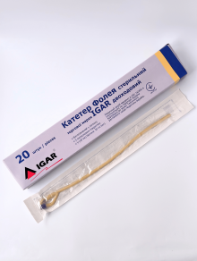 Катетер Фолея двоходовий 22FR, Igar (20 шт/уп)