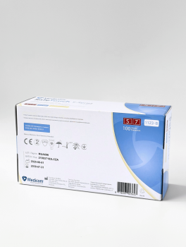 Перчатки латексные без пудры (размер S) 5,5г/м² MEDICOM, 100шт