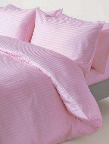 Комплект постельного белья "Двуспальный" САТИН, Розовый