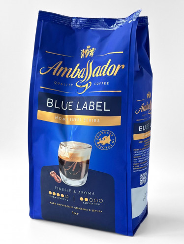 Кофе в зернах Ambassador Blue Label, 1000 г