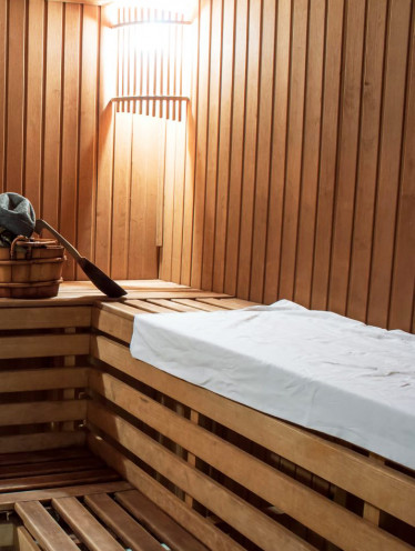 Простынь для бани, белая (100*150см)