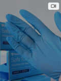 Рукавички нітрилові (розмір XS) блакитні 3,5г Medicom, 100 шт