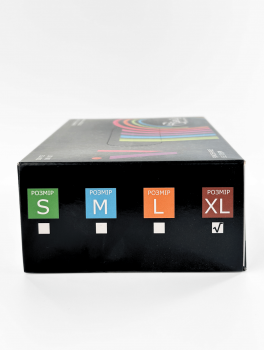 Рукавички нітрилові (розмір XL) чорні 5г SanGig V, 100 шт