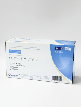 Перчатки латексные без пудры (размер M) 5,5г/м² MEDICOM, 100шт