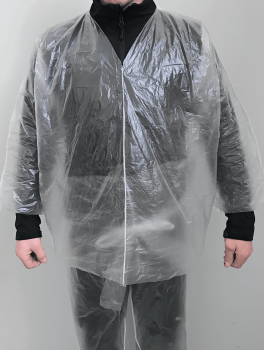Куртка для прессотерапии и обертываний полиэтиленовая, прозрачная