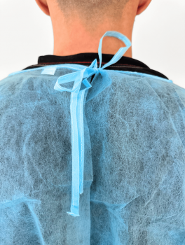 Халат хирургический с манжетом на завязках (10 шт/уп) BETAtex, синий